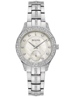 Bulova Phantom naisten kello helmiäistaululla, kristalleilla ja pienellä sekuntiviisarilla | 96L291