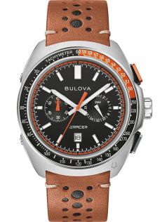 Urheilullinen miesten kello Bulovalta, jossa on kronografi ja kilpa-ajo muotoilu - Racer Chronograph Collection | 98B427