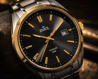 Inex Mens Two-Tone Titanium Classic 42mm
