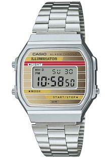 Casio Vintage laskinkello kultaisella näytöllä perinteinen muotoilu | A168WEHA-9AEF