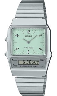 Casio Vintage Ana-Digi -kello mintunvihreällä kromisella designilla | AQ-800E-3AEF