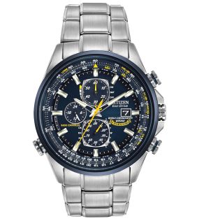Citizen Blue Angels Eco-drive kronografi | Radiokontrolloitu maailmanaikakello ikuisella kalenterilla | AT8020-54L