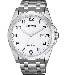 Citizen Eco-Drive klassinen miesten rannekello teräksestä E111 koneistolla ja safiirikristallilla | BM7108-81A