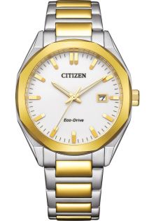 Citizen Eco-Drive unisex-kello kaksivärisestä teräksestä E111-koneistolla | BM7624-82A