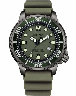 Citizen Promaster Marine Eco-Drive sukeltajankello sotilasvihreä | BN0157-11X