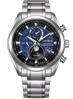 Citizen Tsuki-yomi titaaninen kello Eco-Drive- ja kuunvaihenäytöllä | BY1010-81L