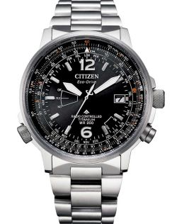 Citizen Promaster Sky radio-ohjattu miesten kello Super Titaniumissa | Pilottikello maailmanaikatoiminnolla | CB0230-81E