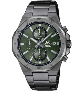 Ionipinnoitettu Edifice Green Dial -kronografi kahdeksankulmaisella kehyksellä | EFV-640DC-3AVUEF