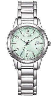 Citizen Eco-Drive naisten kello mintunvihreällä kellotaululla | FE1241-71X