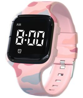Muistutuskello lapsille pinkki camouflagemalli | FIBEX15V10