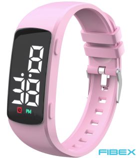 Tyttöjen rutiinikello pinkki digitaalinen | FIBEX15V3PINK