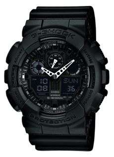 Musta stealth-tyylinen G-Shock Speed Timer | GA-100-1A1ER