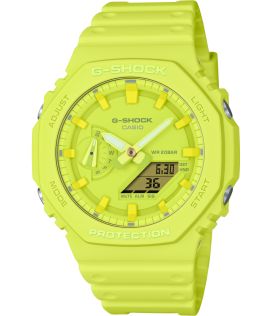 Keltainen G-SHOCK kahdeksankulmainen Carbon Core Guard -kello | GA-2100-9A9ER