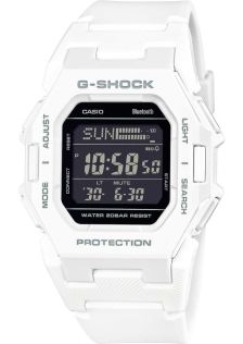 G-SHOCK ultra-ohut valkoinen digitaalinen kello Bluetoothilla ja askelmittarilla | GD-B500-7ER