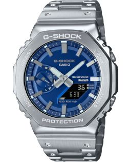 Sininen höyrypinnoitettu täysmetallinen aurinko-G-SHOCK premium-Bluetoothilla | GM-B2100AD-2AER