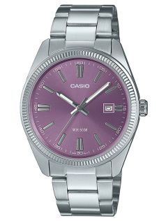 Violetti kellotaulu klassinen Casio Neo-Display-ominaisuuksilla | MTP-1302PD-6AVEF