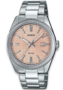 Casio kello lohenvärisellä kellotaululla ja hopeisella teräskotelolla | MTP-1302PE-4AVEF