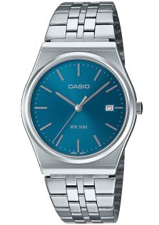 Casio Retro ohut teräskello sinisellä kellotaululla | MTP-B145D-2A2VEF
