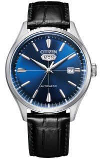 Citizen Automatic klassinen miesten rannekello 8200 koneistolla ja sinisellä kellotaululla | NH8390-20L