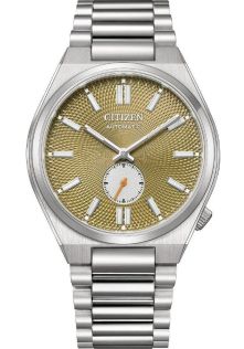 Citizen Tsuyosa Small Second automaattinen miesten kello | Vihreä kuvioitu kellotaulu | NK5010-51X