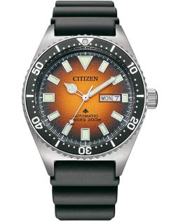 Citizen Promaster Marine automaattinen sukeltajankello | Oranssi kellotaulu päivämäärällä/päivällä | NY0120-01Z