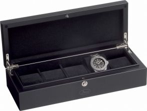Beco Beco Castle watch collector's box for 5 watches, matt black, black lining