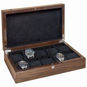 Beco Beco watch collector's box for 10 watches, maccasar wood, polished, black lining