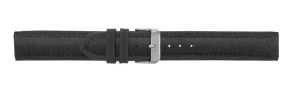 Falkenlund Deluxe Beco Watch Strap Silverstone Black Calf Leather 22mm Stainless Steel Buckle 288322S