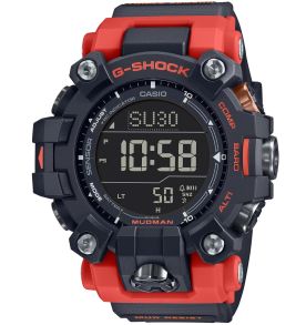 Mudankestävä aurinkokäyttöinen MUDMAN G-SHOCK punaisella rannekkeella | GW-9500-1A4ER