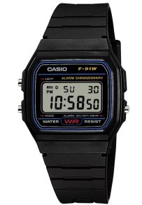 Casio F-91W klassinen digitaalinen kello, 1989 muotoilu ja 7 vuoden paristonkesto | F-91W