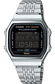 Casio Vintage älykäs askelmittarikello hopeisella teräsrungolla | ABL-100WE-1BEF