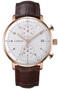 Aistrup AIW8602 Classic Infinity Chronograph miesten rannekello valkoisella kellotaululla ja ruusukultaisilla yksityiskohdilla | AIW8602
