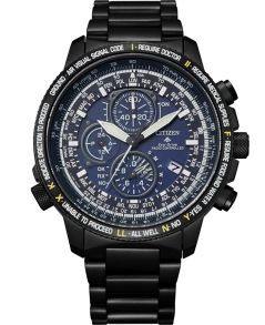 Citizen Promaster Sky Eco-Drive miesten rannekello Super Titaniumilla ja radiokontrollilla | AT8195-85L
