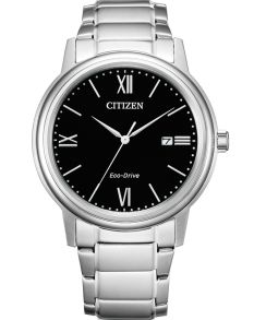 Citizen Eco-Drive miesten rannekello mustalla kellotaululla ja roomalaisilla numeroilla | AW1670-82E