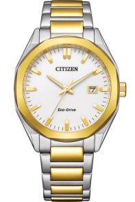 Citizen Eco-Drive unisex-kello kaksivärisestä teräksestä E111-koneistolla | BM7624-82A
