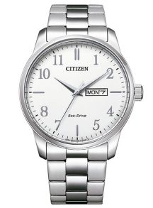 Citizen klassinen miesten rannekello Eco-Drive-tekniikalla ja teräsrannekkeella | BM8550-81A