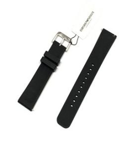 Black Silicone strap for Armani Connected Smartwatch 20mm GWPARC0003