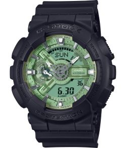 G-SHOCK Military Green digitaalinen-analoginen kello, jossa 200M vedenkestävyys | GA-110CD-1A3ER