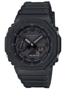Carbon Core G-Shock -kello täysin mustalla minimalistisella tyylillä | GA-2100-1A1ER
