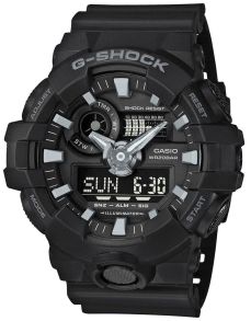 Musta Super Illuminator G-Shock kaksoisaikatoiminnolla | GA-700-1BER