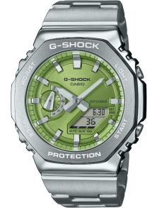 G-SHOCK G-Steel vihreällä kellotaululla kahdeksankulmaisella teräskehyksellä | GM-2110D-3AER
