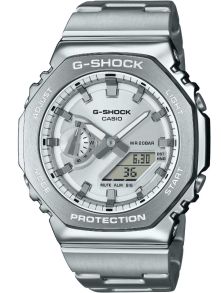 Hopea metallinen G-SHOCK ohut profiili digitaalinen-analoginen kello | GM-2110D-7AER