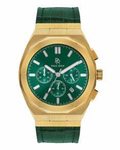 Paul Rich Motorsport - Green Golden Leather 45mm