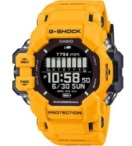 G-SHOCK Rangeman GPS Solar -kello keltaisella rungolla ja sykemittarilla | GPR-H1000-9ER