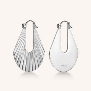 Rosefield Sunray Hoops Silver