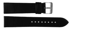Carrie Taylor Black Leather Strap (20mm) Silver