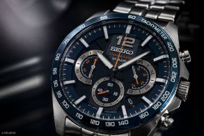 Seiko Mens Chronograph Blue Steel 43mm