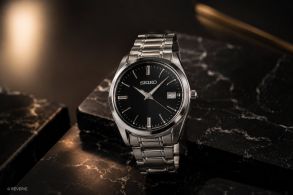 Seiko Mens Sapphire Black Steel 40mm