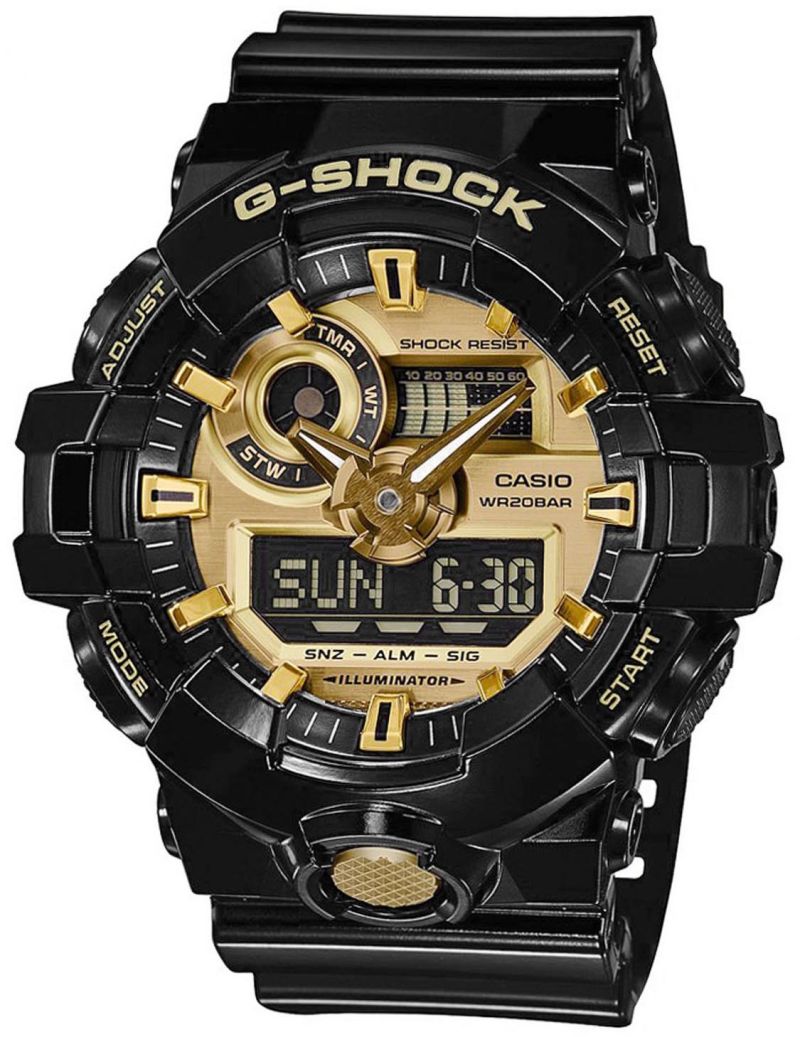 Kultakoristeinen G-Shock | Dual Display -kello tyylikkäässä Kultakoristeinen G-Shock | Dual Display -kello tyylikkäässä