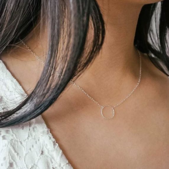 Lucy Ashton Circle Necklace Sterling Silver